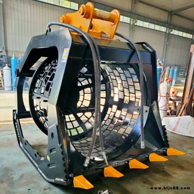 多功能 移動式挖掘機挖掘機滾筒篩 礦石分離用滾筒篩分斗 工作效率高