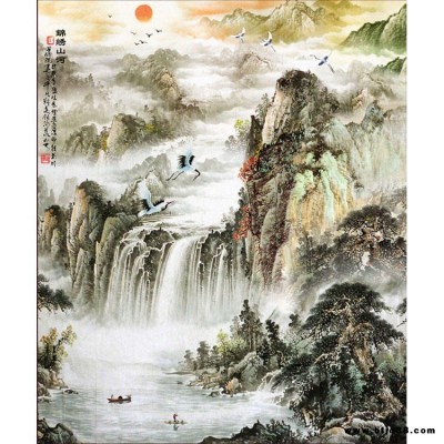 諾曼 接待大廳背景墻用石材 背景墻山紋石材 簡約灰色瓷磚電視背景墻 瓷磚背景墻一品牌 常州石材背景墻 錦繡山河 瓷磚壁畫