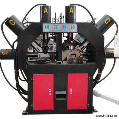 廣東清遠 銀江數控 爬架高速沖孔機器 扁鋼沖孔加裁斷一體機 使用方法