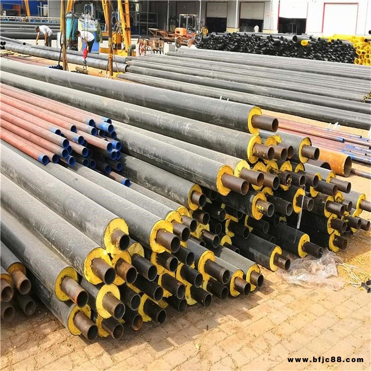 中陽熱銷管道  鋼套管保溫復合管道   管中管保溫蒸汽復合管   硅酸鋁絲綿復合管