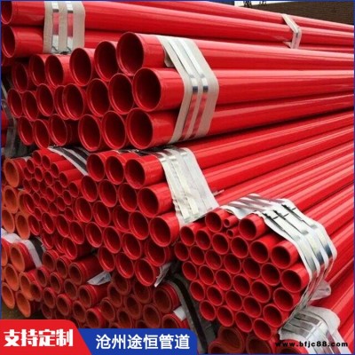 雙抗涂塑鋼管 涂塑復合管 途恒 銅陵 內外涂塑鋼管