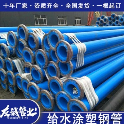 DN65環氧樹脂涂塑鋼管 焊接式鋼塑復合管 友誠免費咨詢