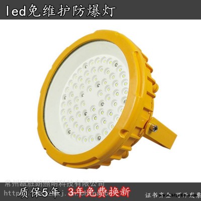 led免維護防爆燈圓形油站工廠噴漆房專用防爆應急燈隔爆型泛光燈