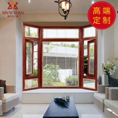 陽(yáng)臺(tái)鋼化玻璃窗隔音斷橋鋁合金平開(kāi)窗 辦公室玻璃隔斷平開(kāi)窗