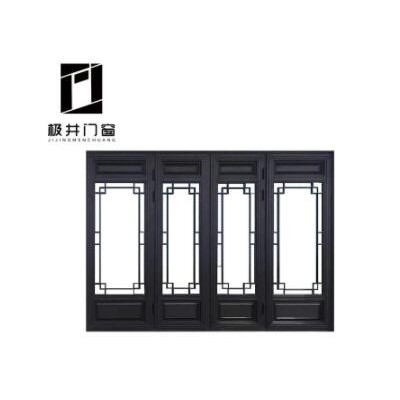 江蘇中式仿古斷橋推拉百葉隔斷平開別墅民宿 鋁合金仿古門窗