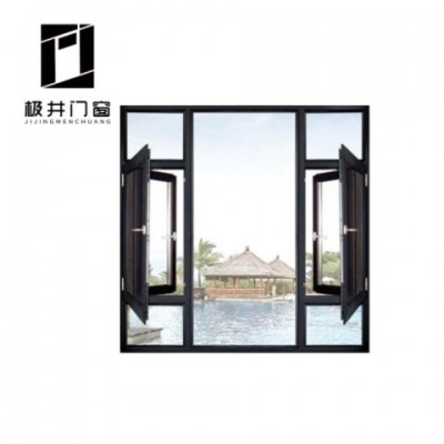 108斷橋鋁系統(tǒng)門窗落地封陽(yáng)臺(tái)鋁合金窗戶別墅隔音窗紗一體平開(kāi)窗