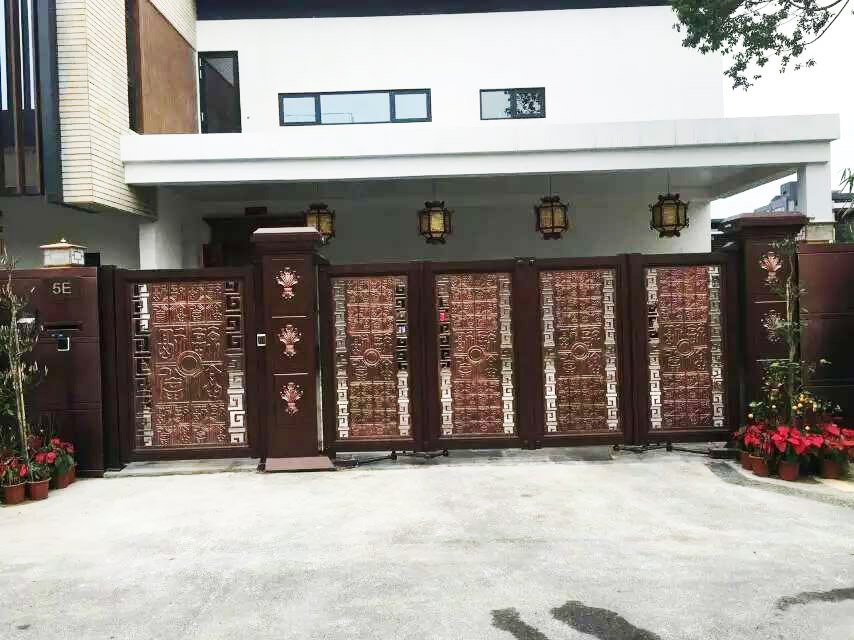 庭院折疊大門平移門 直銷鋁合金電動懸浮門 豪華折疊門示例圖77