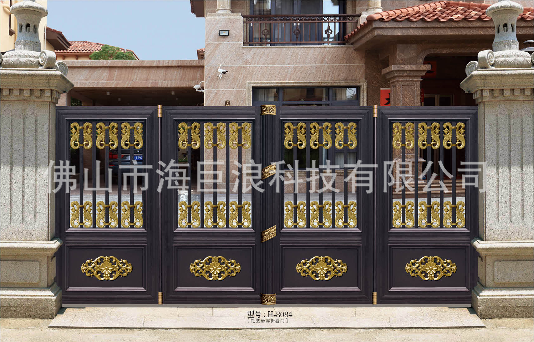 庭院懸浮門 庭院平移門庭院折疊門 電動懸浮門 懸浮折疊門示例圖48