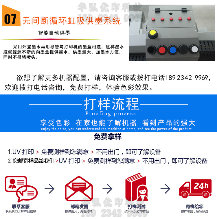 背景墻打印機(jī) 亞克力廣告標(biāo)牌uv平板打印機(jī) 5d瓷磚背景墻打印機(jī)示例圖7