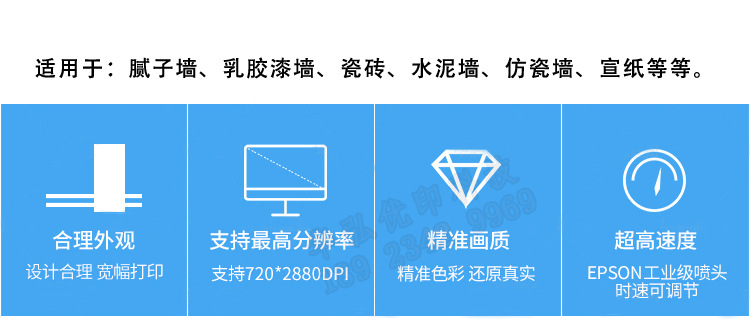 瓷磚背景墻繪畫機3d墻體打印機戶外室內墻面彩繪設備立式墻面噴繪示例圖10