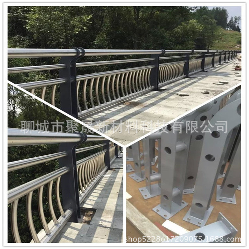 不銹鋼橋梁立柱廠家 異形鋼板立柱廠家 復合管欄桿廠家示例圖5