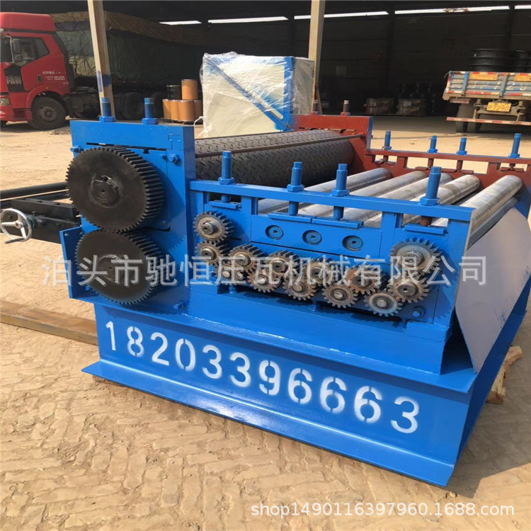 供應鍍鋅鋼板柳葉型滾壓成型機 金屬壓花機 1.5mm厚滾花機示例圖22