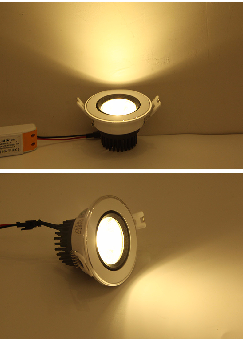 嵌入式led筒燈射燈 3w5w7w客廳吊頂天花燈 射燈LED COB批發(fā)示例圖10