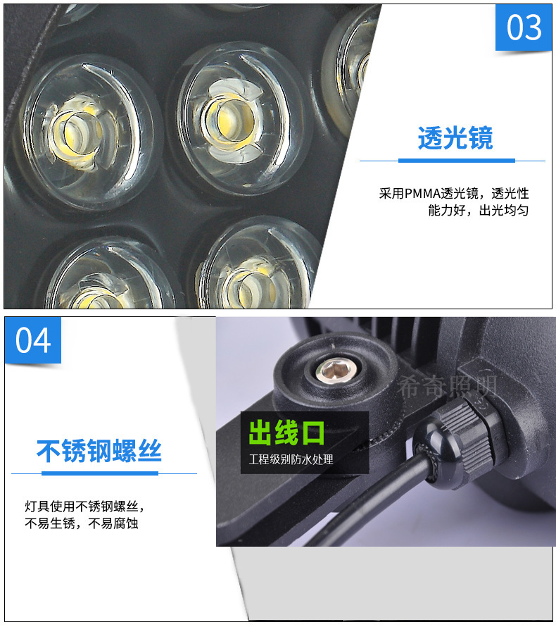 led插地燈投射燈射樹燈戶外防水園林草坪景觀地插照樹燈聚光射燈示例圖13