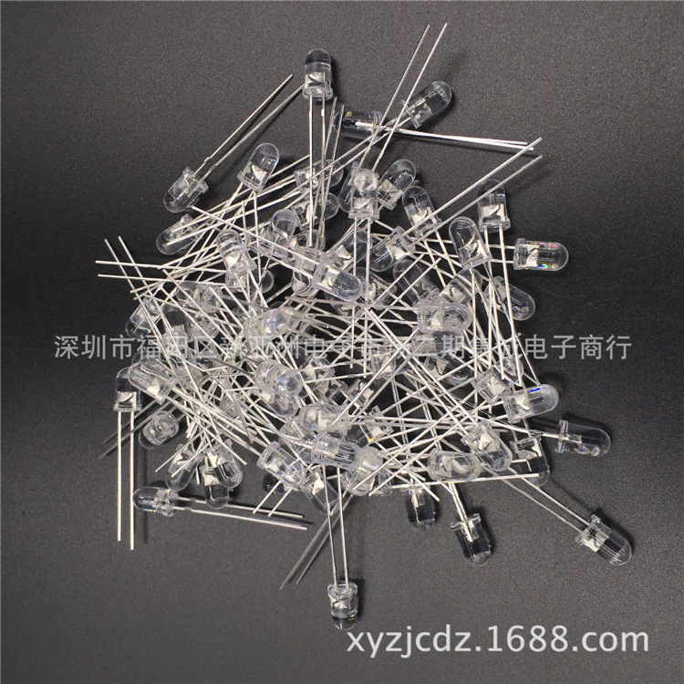 直插二極管 f5圓頭白發(fā)紫長(zhǎng)腳 5mm紫光led燈 燈珠 驗(yàn)鈔機(jī)專用示例圖3