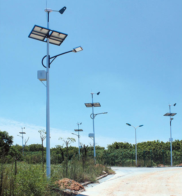 張家口6米60瓦led太陽能路燈 10米路燈桿廣場led燈	 鋰電池太陽能路燈