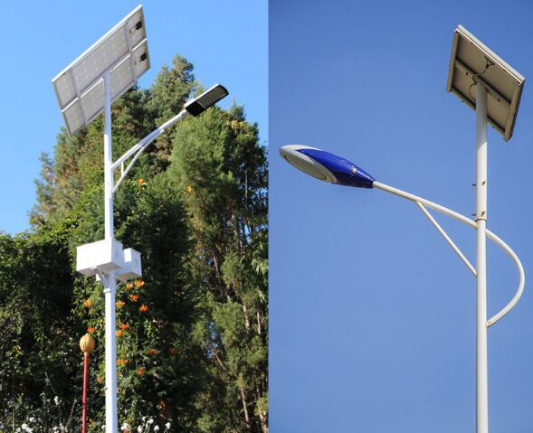 邢臺(tái)led太陽能路燈6米30瓦 新農(nóng)村路燈6米接電led燈	 河北做路燈的廠家