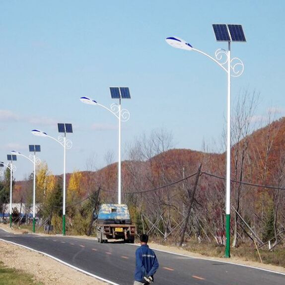 北京太陽能led路燈廠家 10米路燈桿廣場led燈	 一體化太陽能路燈