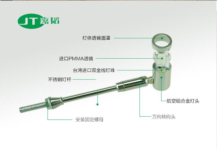 嘉韜led珠寶射燈手機柜臺射燈led1W立桿燈led珠寶燈 展示柜led燈示例圖2