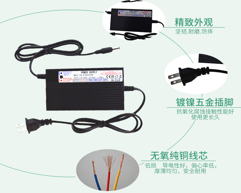 摩托車12.6V8A強(qiáng)光手電筒礦燈充電器汽車電瓶電動(dòng)車充電器直銷示例圖13