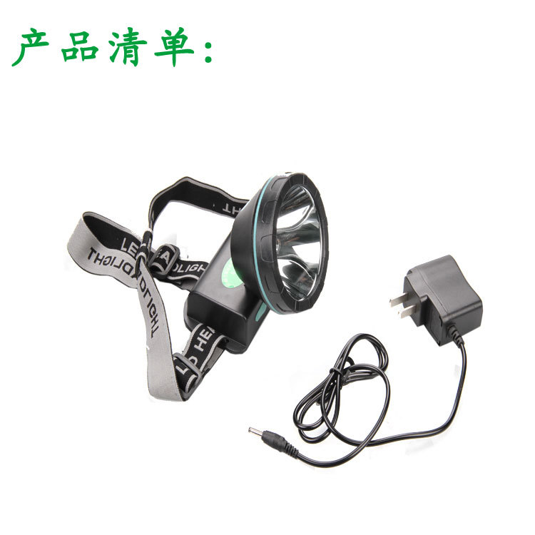 LED防水頭燈礦燈LED夜釣鋰電強光遠射戶外防水釣魚黃光頭戴電筒燈示例圖5