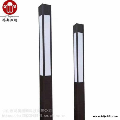 廣州現代簡約LED庭院燈3米LED公園小區雙頭路燈 農村戶外LED照明庭院燈