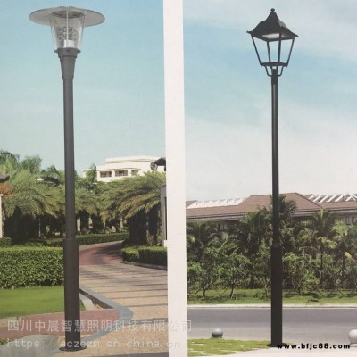 成都中晨太陽能庭院燈鋁合金防曬太陽能庭院燈市場價格