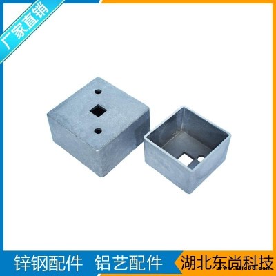 陽臺欄桿方接頭 護欄橫管接立柱鋁合金連接件 護欄鑄鋁外接頭  東尚金屬科技LH-02