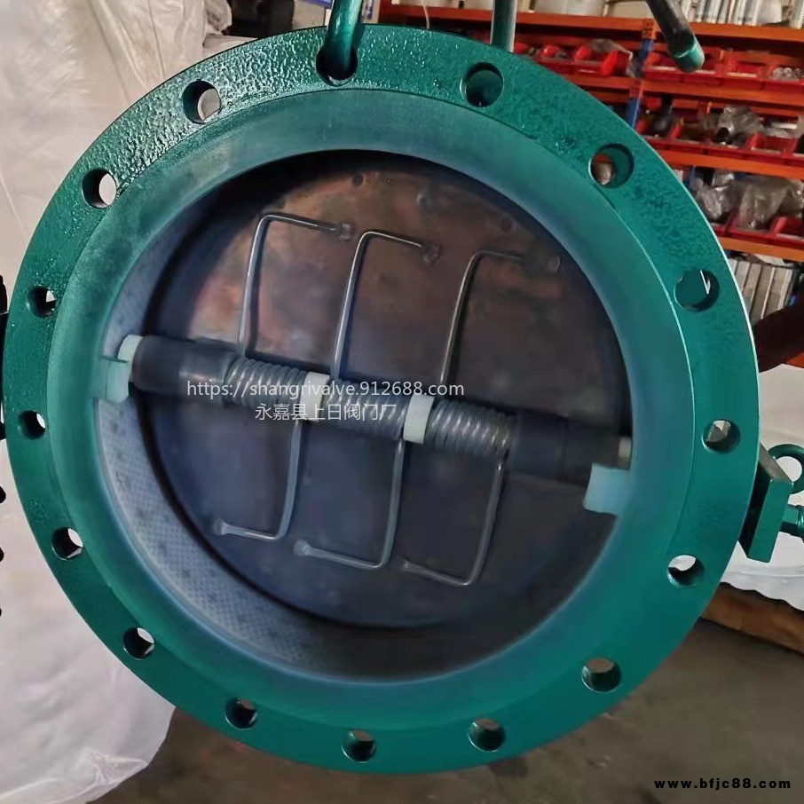 上日閥門 蝶式全襯氟止回閥 襯氟止回閥 雙瓣法蘭止回閥 H46F46 適用腐蝕性介質(zhì) 法蘭蝶式止回閥