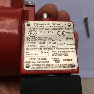 優勢代理英國【原裝】RGS電磁閥Pneumatrol防爆電磁閥R2518PKSOB