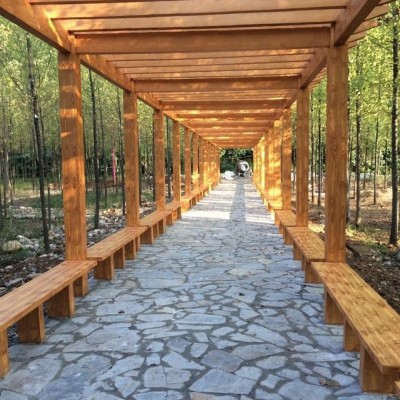 河池木紋漆-鴻山裝飾-公園景觀鋼材金屬面木紋漆