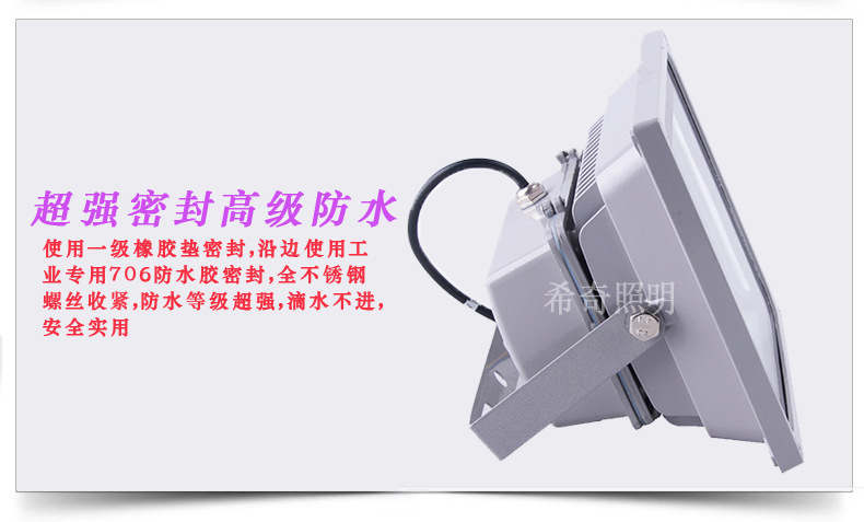 LED戶外投光燈廣告照明泛光燈投射燈工程專用地埋投光燈50W示例圖6