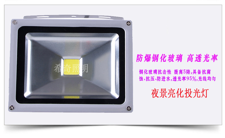 LED戶外投光燈廣告照明泛光燈投射燈工程專用地埋投光燈50W示例圖8
