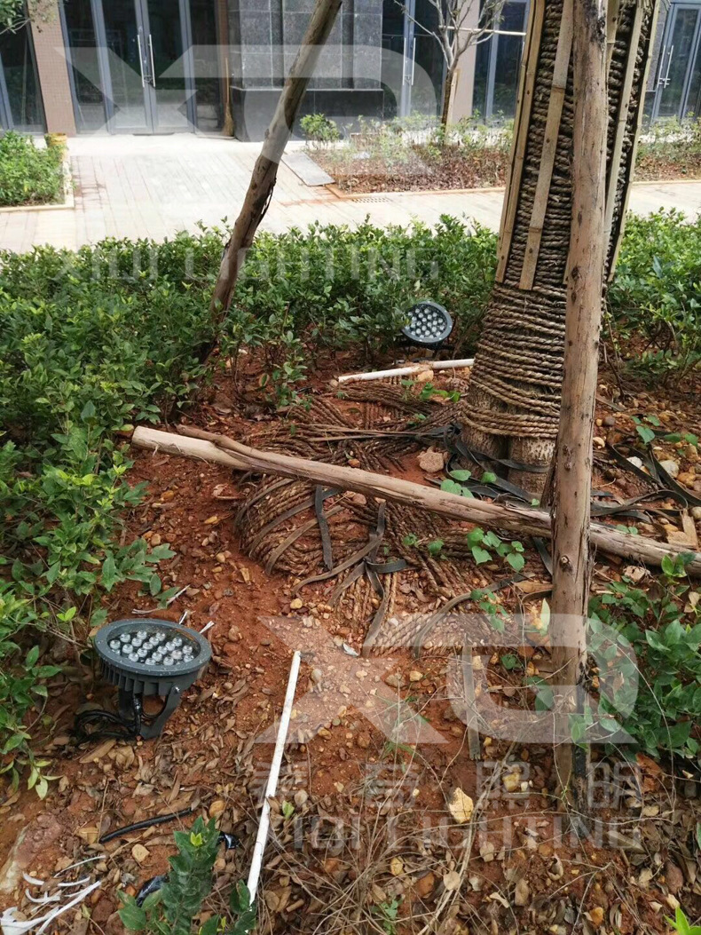 led投射燈圓形投光燈插地燈庭院草坪地插照樹燈公園景區射樹燈24W示例圖9