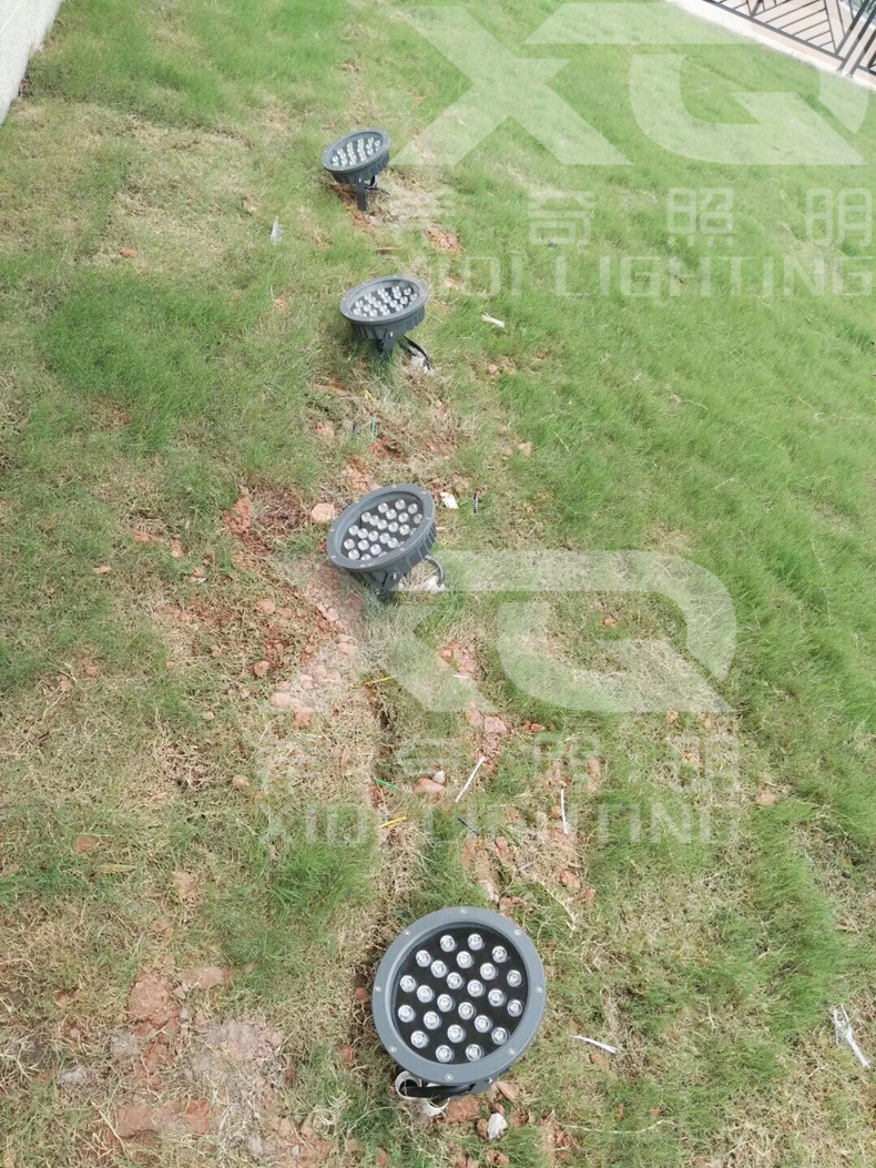 led投射燈圓形投光燈插地燈庭院草坪地插照樹燈公園景區射樹燈24W示例圖8