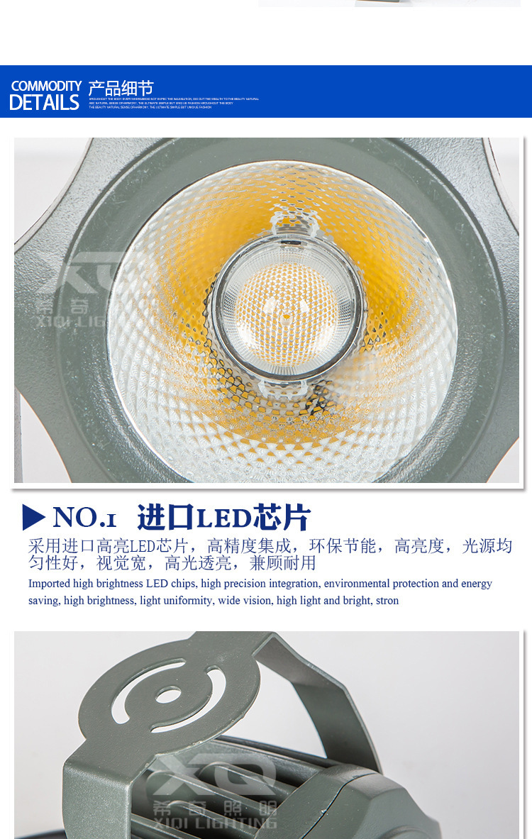 led戶外防水COB投光燈投射燈樹燈庭院景觀燈壓鑄鋁插地燈廠家直銷示例圖4