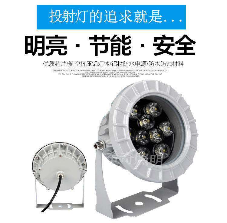 廠(chǎng)家批發(fā)led投光燈3W6W9W12W18W聚光燈廣告燈廣場(chǎng)led投射燈戶(hù)外示例圖1