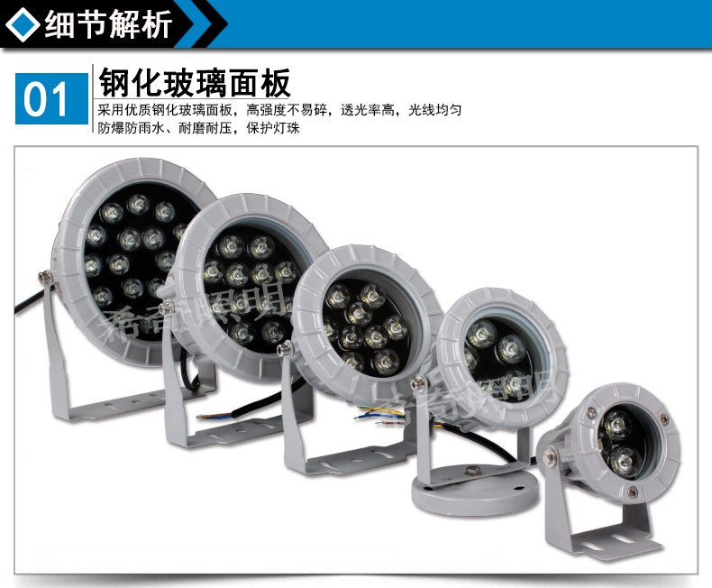 廠(chǎng)家批發(fā)led投光燈3W6W9W12W18W聚光燈廣告燈廣場(chǎng)led投射燈戶(hù)外示例圖16