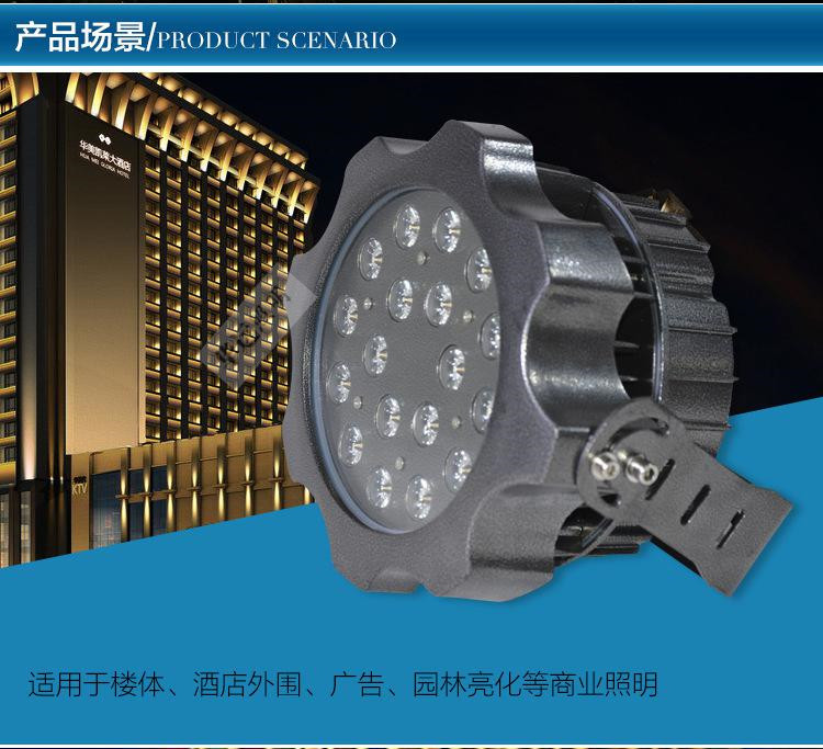 LED泛光燈54W 戶外led投光燈 18W防水廣告投射燈 24W36W 聚光燈示例圖3