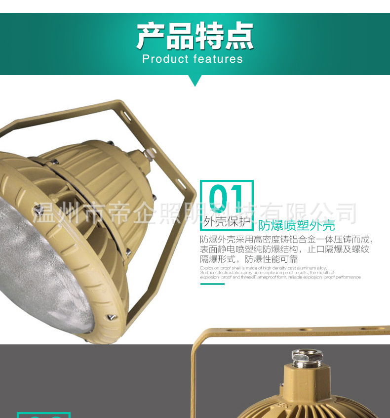 廠家直銷 防爆led燈 防爆光燈 免維護(hù)節(jié)能防爆投光燈 BAD85示例圖3