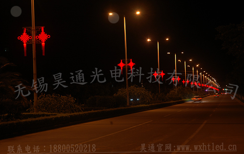 廠家直銷LED中國結塑料福字中國結春節裝飾景觀燈彩燈一件代發示例圖16