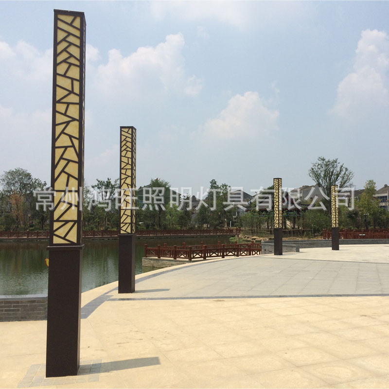 生產批發公園廣場別墅仿云石戶外LED景觀燈方形 庭院燈太陽能路燈示例圖127