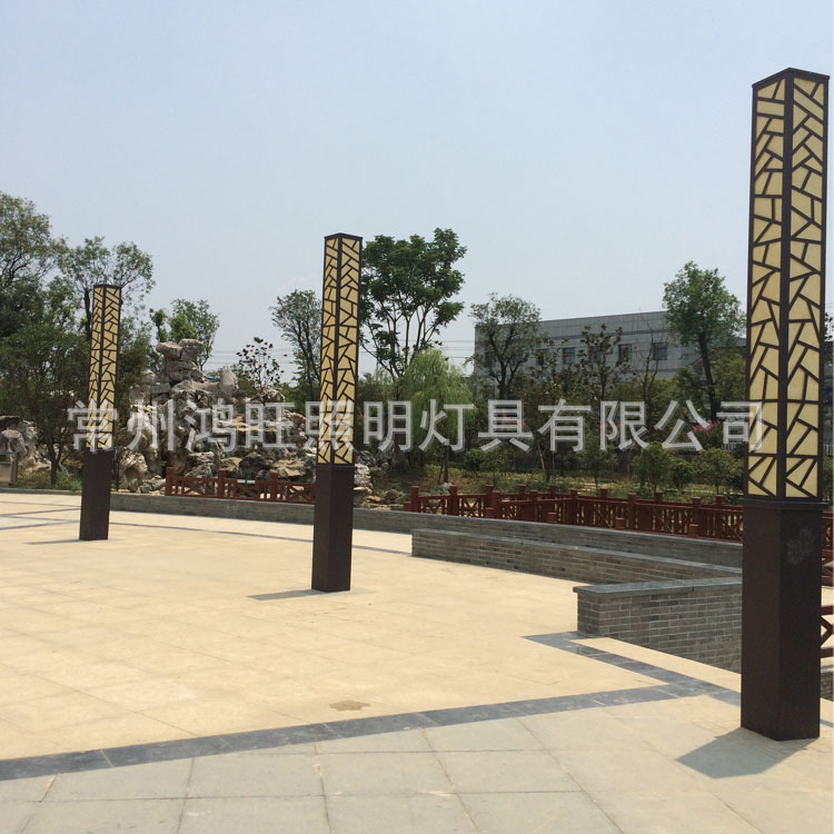 生產批發公園廣場別墅仿云石戶外LED景觀燈方形 庭院燈太陽能路燈示例圖129