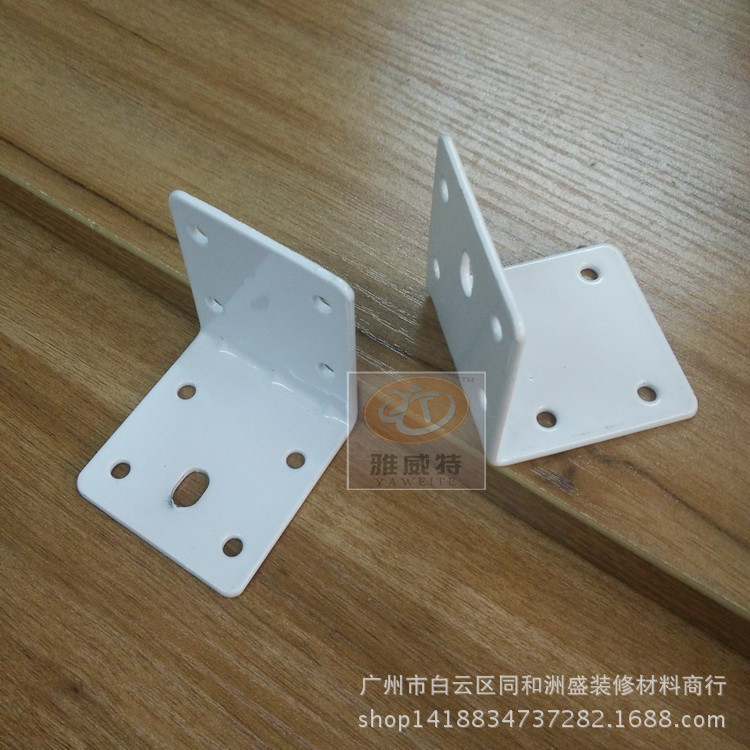 加厚鐵角碼90度直角連接件噴白浴室柜角碼櫥柜衣柜家具五金配件示例圖3
