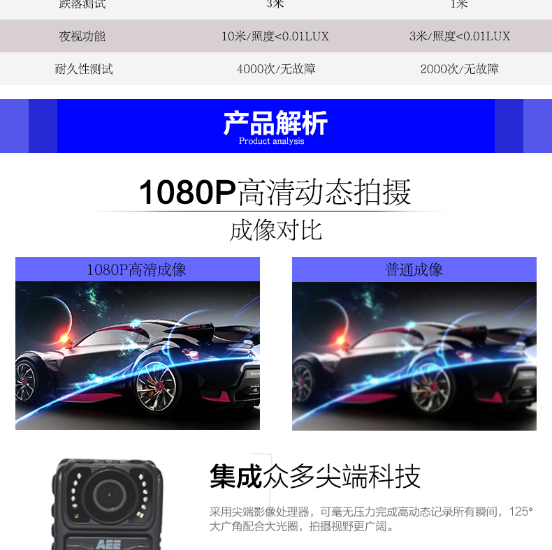 AEE高清紅外夜視現(xiàn)場記錄儀DSJ-P9示例圖4
