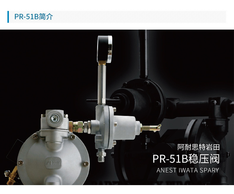 ANEST IWATA日本巖田噴涂線涂料減壓閥 PR-51B穩(wěn)壓閥 原裝示例圖2