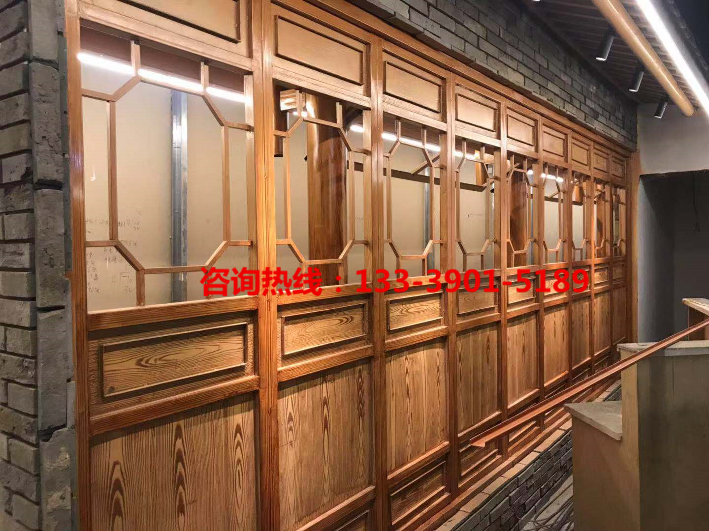 鋼管木紋噴漆施工 水泥護欄花架仿木紋漆  外墻仿木紋漆施工價格示例圖8