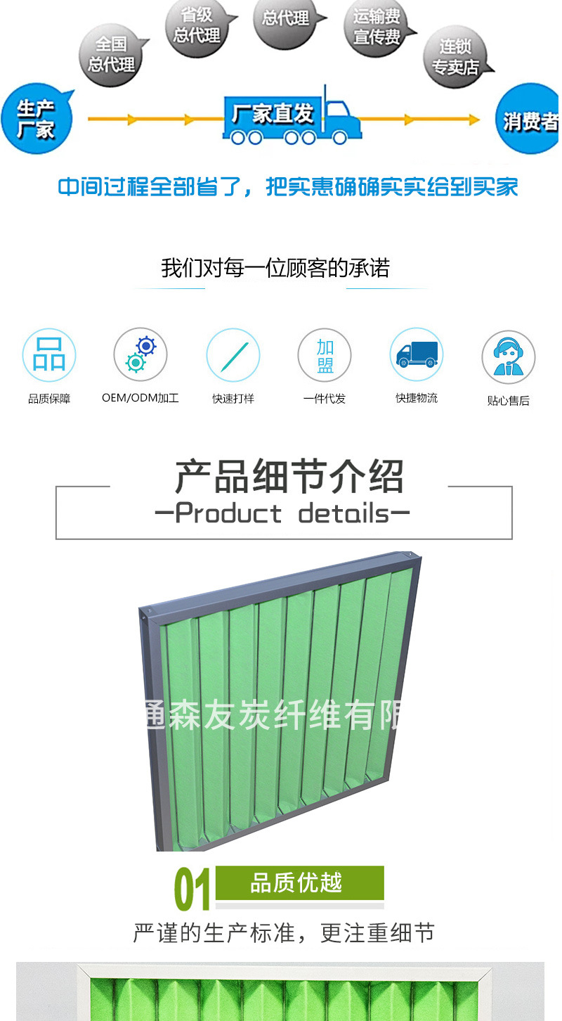 廠家供應初效龍骨支架過濾器  初效空氣過濾器 量大從優示例圖2