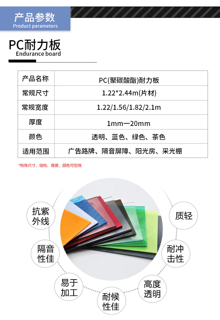 PC耐力板 加工批發定制歷創 透明1.5mm雨篷車棚 聚碳酸酯板示例圖3