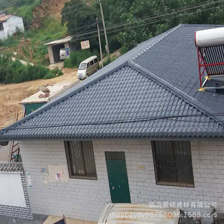 廠家直銷 棗莊合成樹脂瓦 別墅屋頂瓦 仿古琉璃瓦 優質ASA樹脂瓦示例圖9